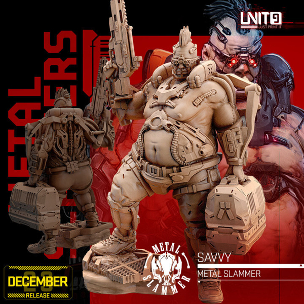 Мальстрём Cyberpunk - Aspect - Metal Slammers gang member Миниатюры 32-56-75mm (75mm / 12)