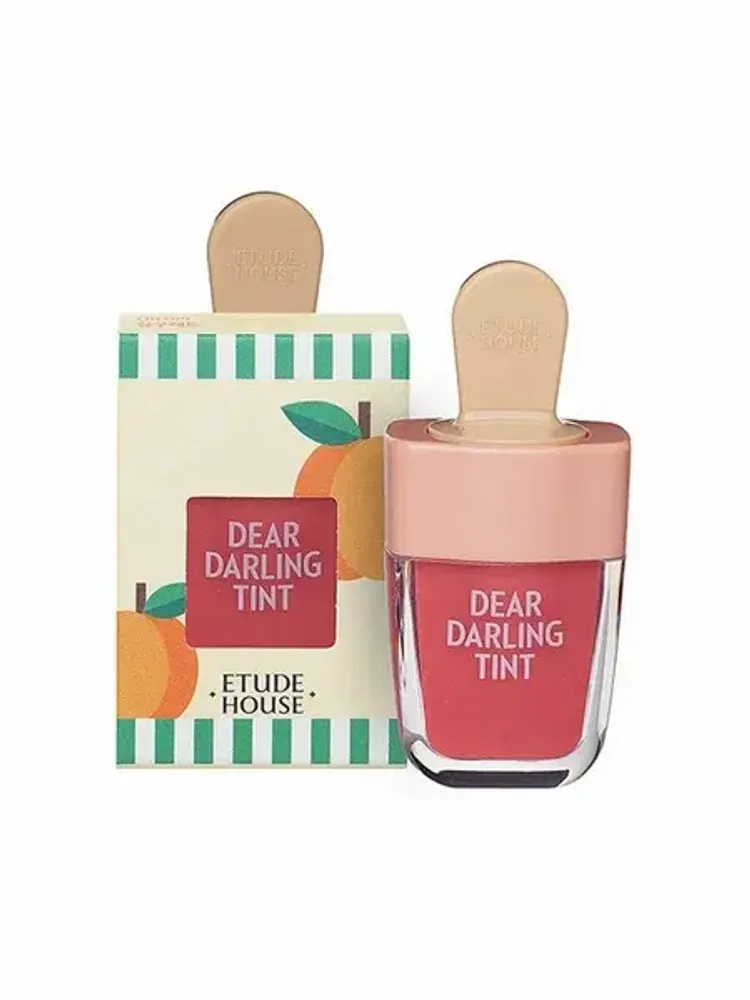 Etude House  Увлажняющий гелевый тинт для губ Красный Абрикос - Dear Darling Water Gel Tint Apricot Red,4,5г