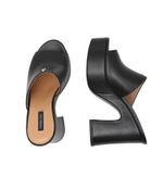 Кожаные сабо на каблуке Patrizia Pepe - черный(8X0064 L048)