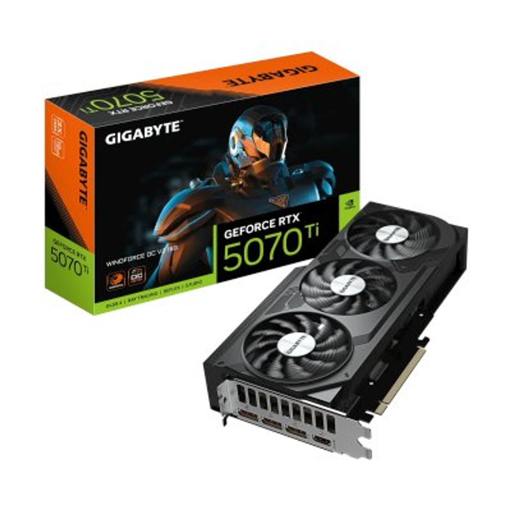 Видеокарта GigaByte nVidia GeForce RTX 5070 Ti 16Gb GV-N507TWF3OCV2-16GD