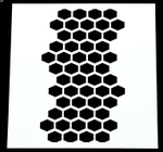 Трафарет пластик "Соты" 15х15 см