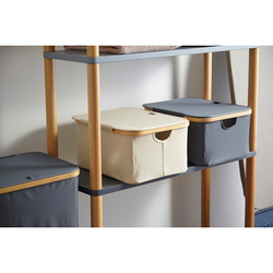 Корзина для белья 40x33x20см Smart Solutions Neat Low молочная