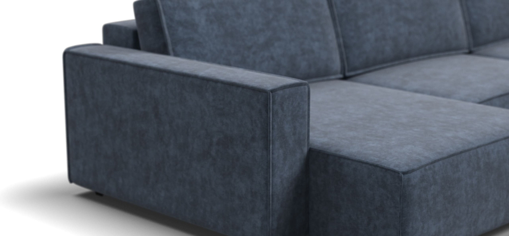 П-образный диван BOSS SOFT MODOOL Велюр Royal топаз