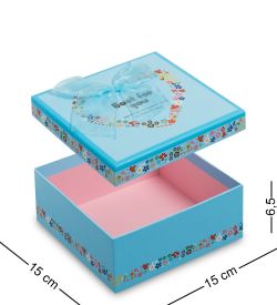 WG-29/1-B Коробка подарочная «Квадрат» цв.голубой