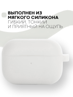 Чехол КАРТОФАН для Apple AirPods Pro (арт. AIRPRO-SLIM-SILICON-01-WHITE)