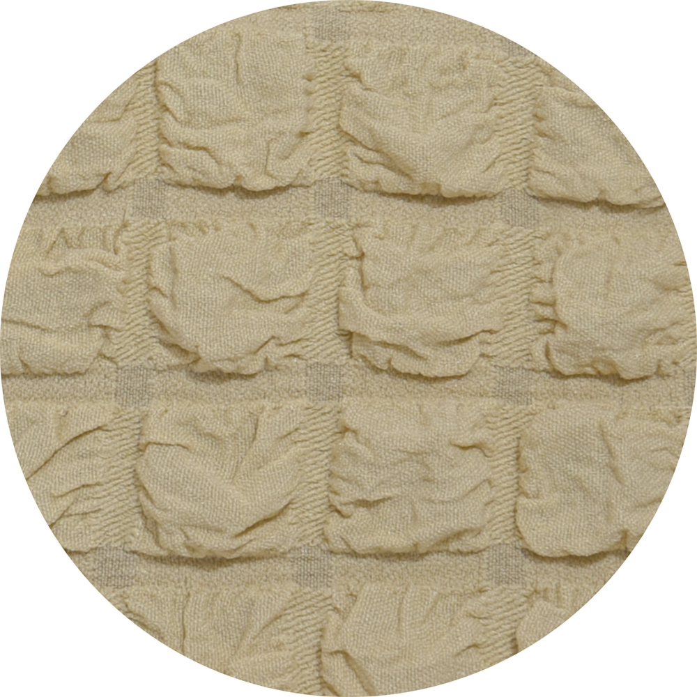 Чехол на стул с оборкой, цвет Бежевый, Набор 6 шт.