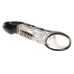 Черная удлиняющая насадка с рельефом Wayde - 21,3 см.