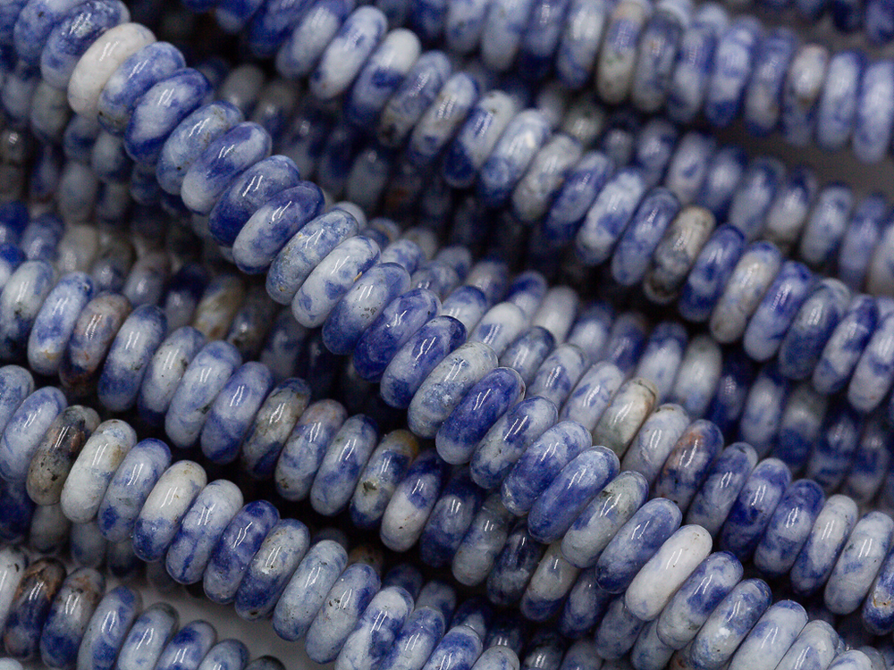 Нить бусин из содалита 6мм, рондель