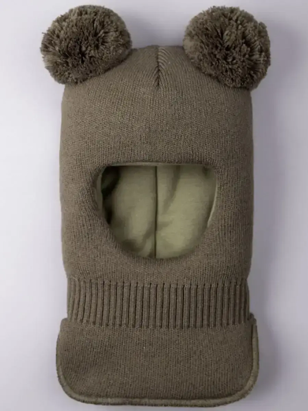 Шапка шлем детская зимняя вязаная