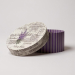 Плотная короткая круглая коробка(без ручек). Цвет: Лаванда.