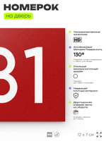 Номер на дверь 431, табличка на дверь для офиса, квартиры, кабинета, аудитории, склада, красная 120х70 мм, Айдентика Технолоджи