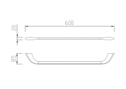 Полотенцедержатель ABBER Nord AA1552B черный матовый