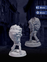 Зомби-Санта миниатюра для ДнД и настольных игр