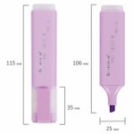 Текстовыделитель BRAUBERG "ORIGINAL PASTEL" ЛАВАНДОВЫЙ линия 1-5 мм (24 штуки в упаковке)