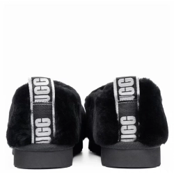 UGG Hailey Fluff Slippers Black