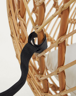 Ekaterina подвесное кресло из ротанга с темно-серой ножкой