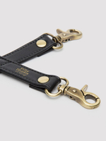 Черный фиксатор для манжет Bound to You Faux Leather Hogtie (Цвет: черный)