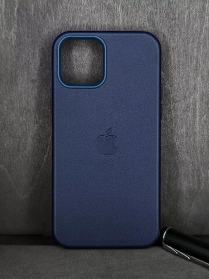 Кожаный чехол Leather Case iPhone 13, Violet Темно-Синий