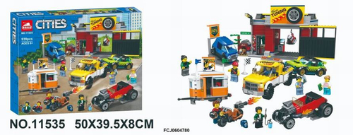 Конструктор Сити "Тюнинг-мастерская" 939 дет.