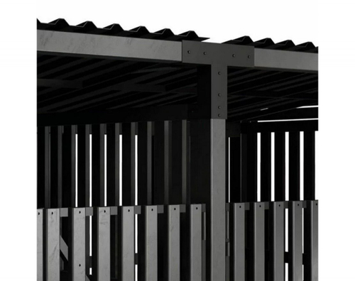 Эконавес для 2-х мусорных баков (с воротами)