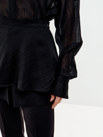 Черная блузка с баской Luna
