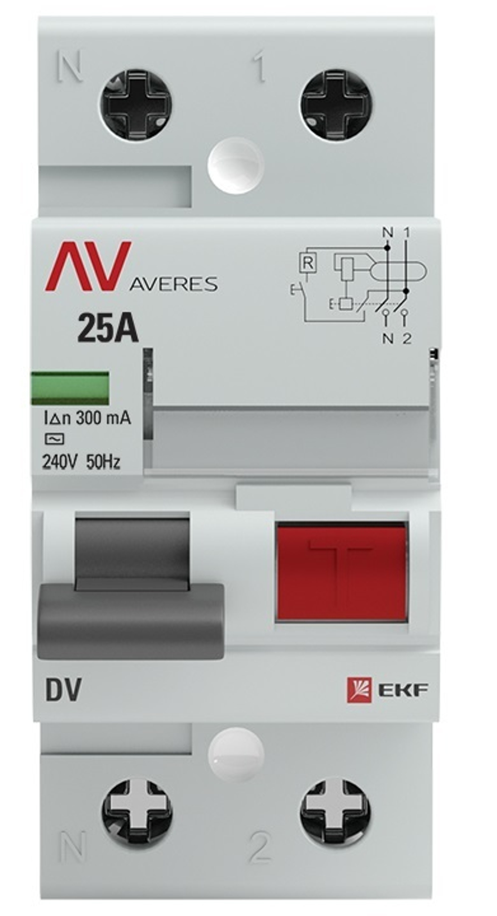 УЗО  EKF rccb-2-25-300-ac-av