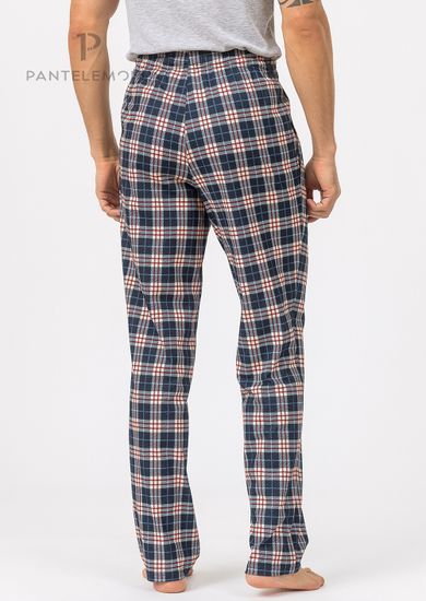 Брюки мужские Pantelemone PDB-164, клетка деним/экрю