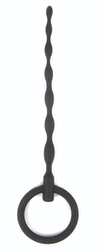 Тонкий уретральный стимулятор - 12 см. (Цвет: черный)