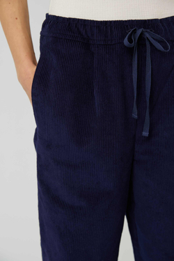 Брюки мужские из синего вельвета в рубчик