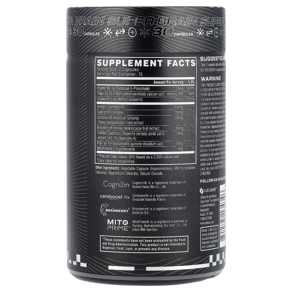 C4 / Cellucor, Super Brain™, 30 капсул