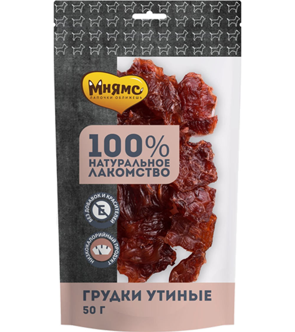 Мнямс Лакомство для собак Грудки Утиные 50гр