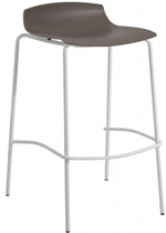 Табурет пластиковый барный Papatya X-Treme BSS Pro, белый, тортора