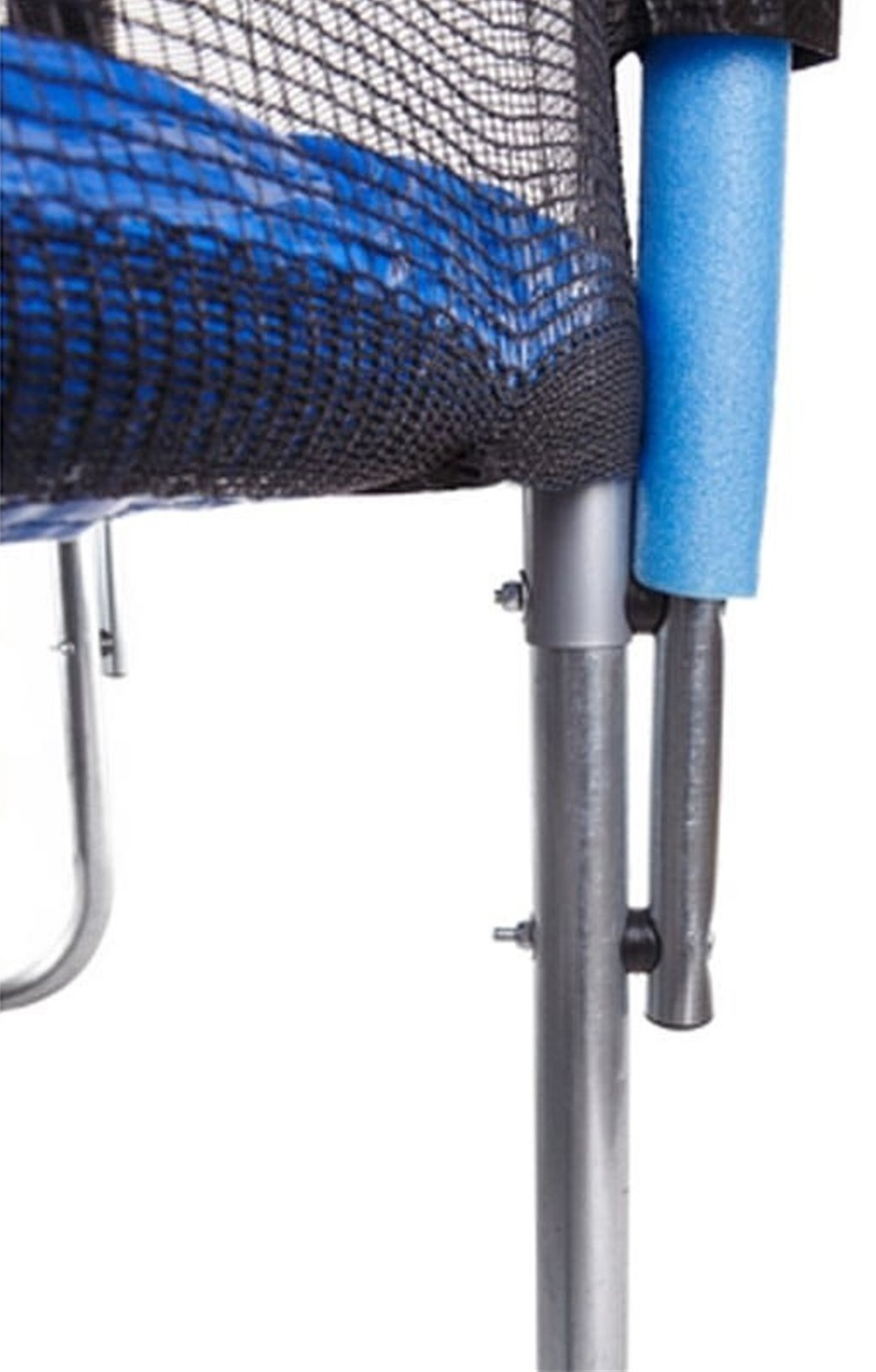 Батут с лестницей и внутренней сеткой 244 см синий