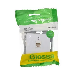 Розетка телефонная 1-м СП Glossa RJ11 механизм бел. SE GSL000181T
