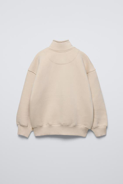 ZARA ТОЛСТОВКА С ПУГОВИЦАМИ, ЭКРЮ