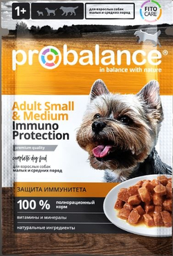 ProBalance Adult Small&Medium Влажный корм для собак мелких и средних пород, 85 гр.