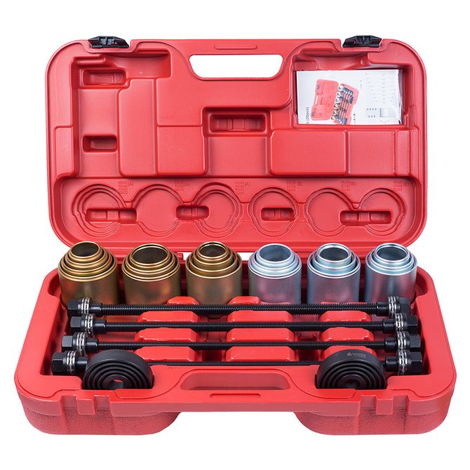 МАСТАК (110-20026C) Набор оправок для монтажа и демонтажа сайлентблоков, кейс, 26 предметов