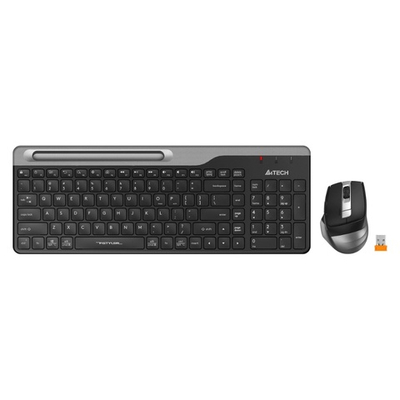 Комплект (клавиатура + мышь) A4Tech Fstyler FB2535C, черный/серый (мембранная, беспроводная 2.4 GHz, Bluetooth) slim