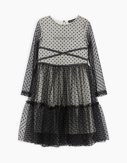 Платье сетка в горох