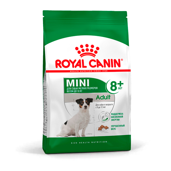 Royal Canin Mini Adult 8+ сухой корм для пожилых собак мелких пород старше 8 лет, 2 кг
