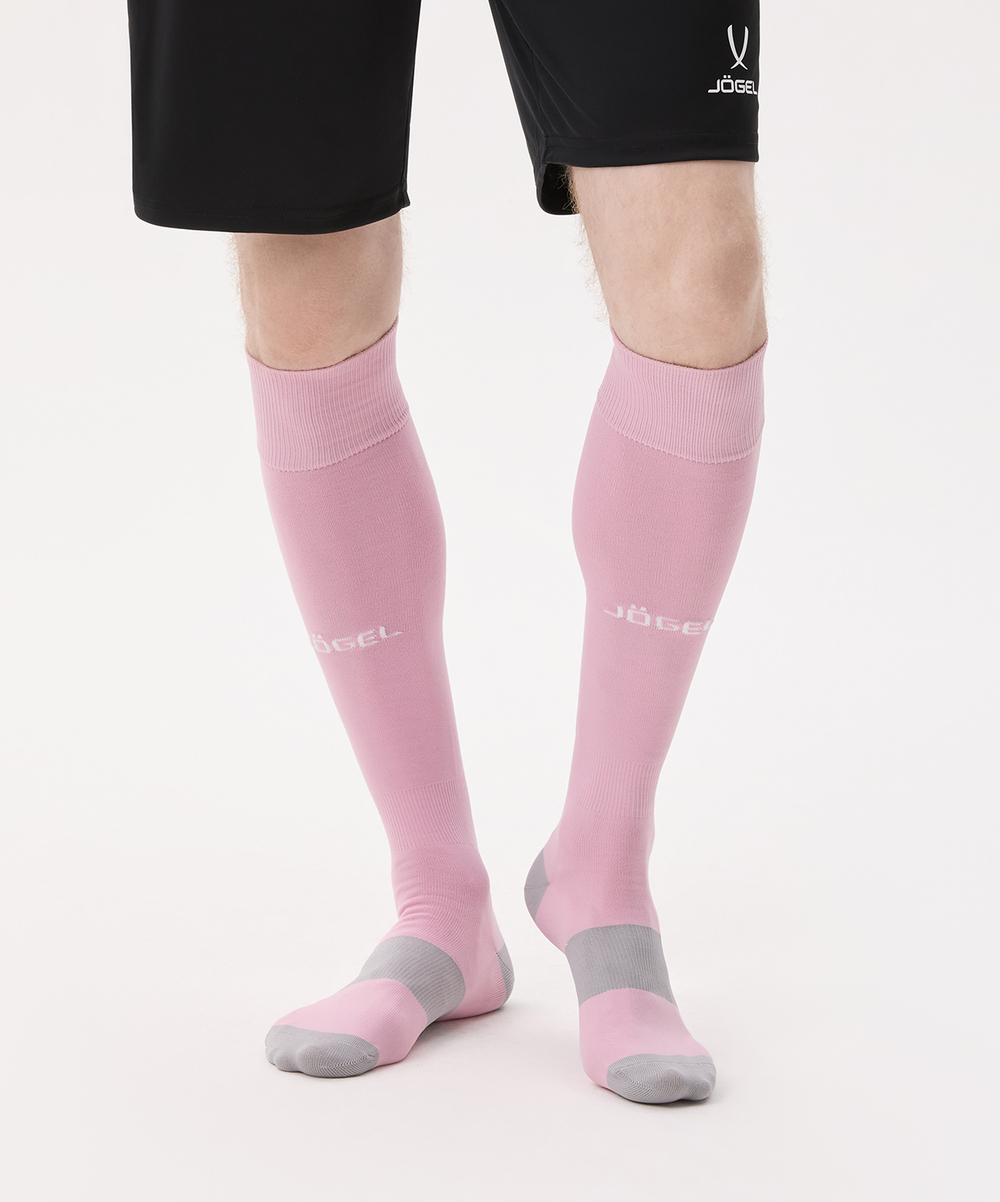 Гетры футбольные JÖGEL CAMP BASIC SOCKS, розовый/белый