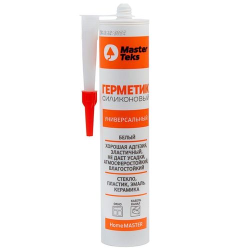 Герметик силиконовый универсальный MasterTeks белый 260 мл