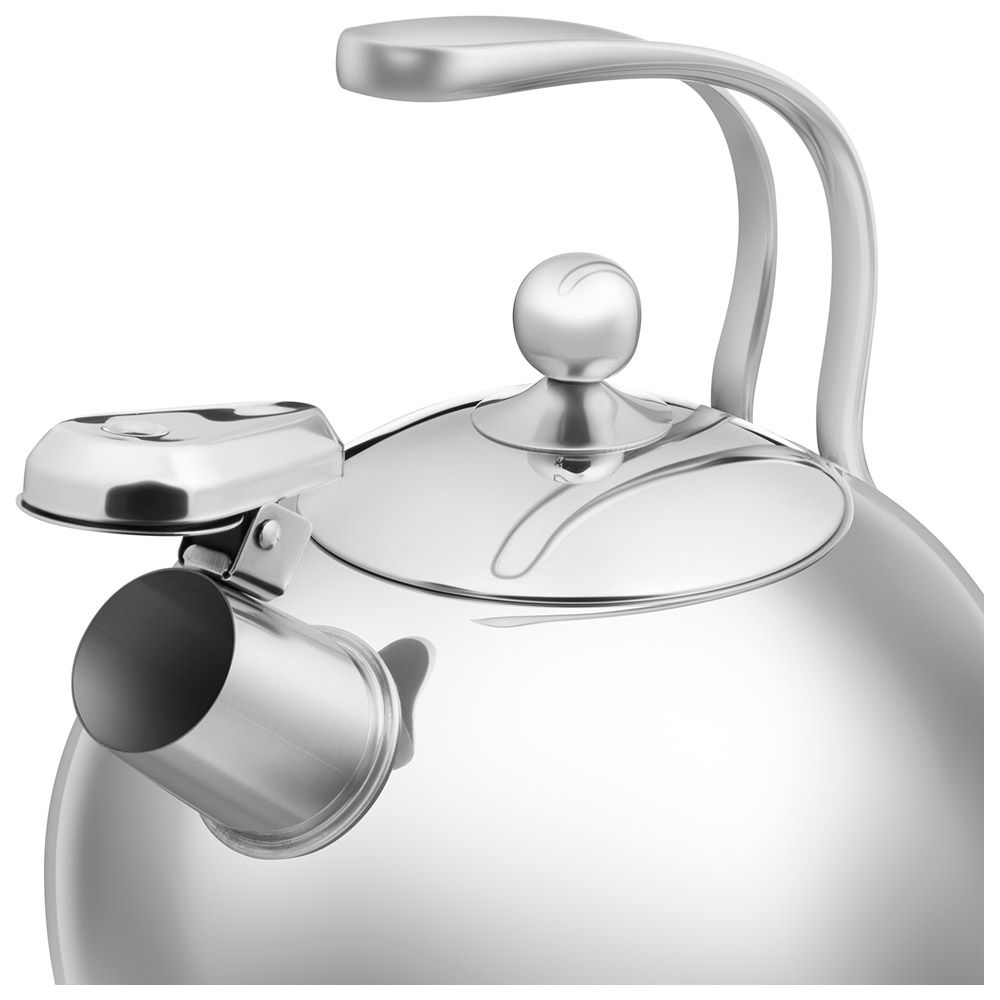 ЧАЙНИК AGNESS СО СВИСТКОМ 3,2Л, ТЕРМОАККУМУЛИРУЮЩЕЕ ДНО, 304 СТАЛЬ, ИНДУКЦИЯ