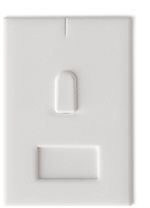 Вкладыш 05/наклонный/для кольца/язычок/окошко для бирки/прорезь для нитки