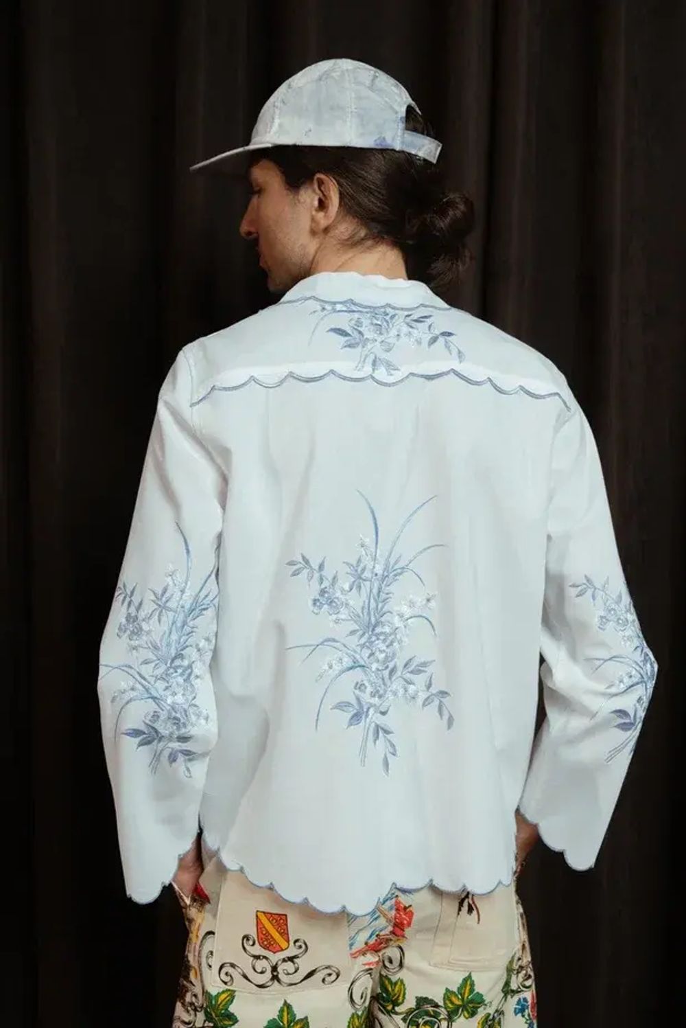 Рубашка Soeurs с Шёлковыми Цветами белая