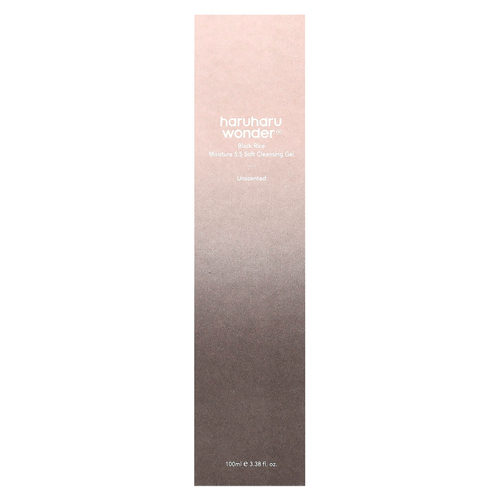 Haruharu, Wonder, Black Rice Moisture 5.5, мягкий очищающий гель, без запаха, 100 мл (3,38 жидк. унц.)