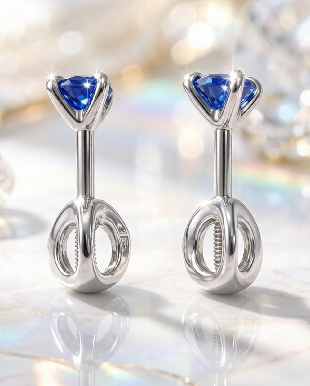 Ювелирные серьги из серебра 925 пробы