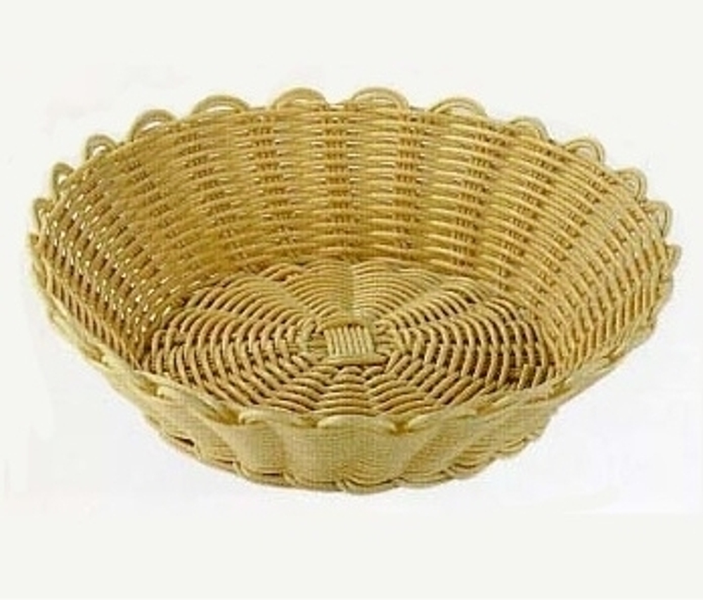Корзина сервировочная, d=25 см, h=7см, полипропилен, цвет honey, JQ-3002D