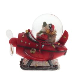 GAEM Фигурка декор в стекл шаре "Дед Мороз" (движ с подсвет, ААх2 н/п), D 8 см, L15 W12 H14 см