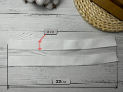 НАБОР Подвязов ДЛЯ ПОЛО детский (воротник 6*33, манжет 3*33) молоко 3шт